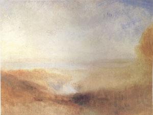 Joseph Mallord William Turner Landscape with Distant River and Bay (mk05) Norge oil painting art